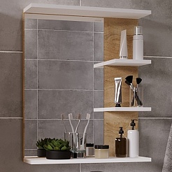 Grossman Мебель для ванной Поло 60 дуб сонома светлый/белая – фотография-9